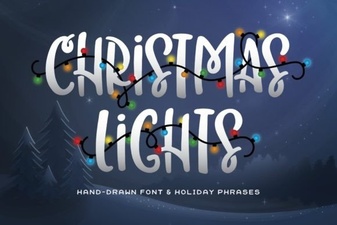 Designing with Festive Christmas Lights Fonts