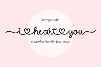 I Heart You Font for Love & Craft Projects