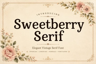 Design Projects with Sweetberry Serif Font